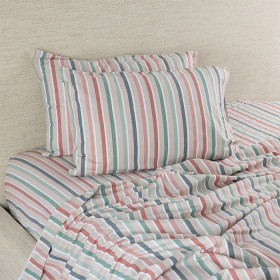Hush-Stripe-Flat-Flannelette-Sheet on sale