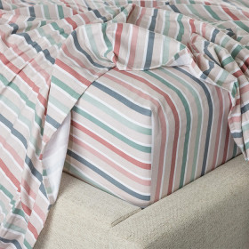 Hush-Stripe-Fitted-Flannelette-Sheet on sale