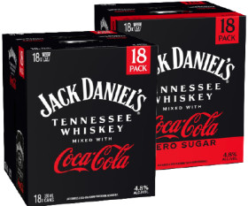 Jack-Daniels-Coca-Cola-or-Zero-Sugar-48-18-X-330mL-Cans on sale