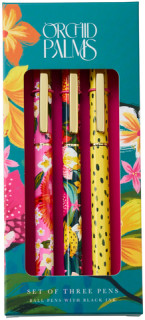 WHSmith-Orchid-Palms-Pack-of-3-Pens on sale