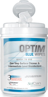 SCICAN-Optim-Blue-Cleaning-Disinfecting-Wipes-Tub-160 on sale