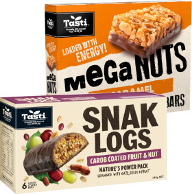 Tasti-Mega-Nuts-Bars-or-Tasti-Snak-Log-240g on sale