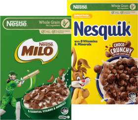 Nestl-Milo-Cereal-535620g-Nesquik-600g-or-Uncle-Tobys-Cheerios-560g on sale