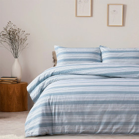 Hometones-Blue-Stripe-Flannelette-Duvet-Cover-Set on sale