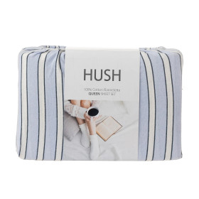 Hush-Blue-Stripe-Flannelette-Sheet-Set on sale