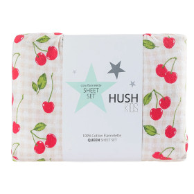Hush-Kids-Cherry-Daisies-Flannelette-Sheet-Set on sale