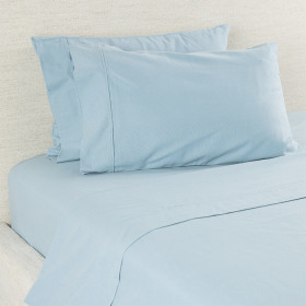 Hush-Plain-Blue-Flat-Flannelette-Sheet on sale