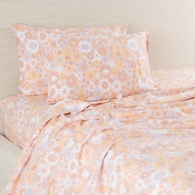 Hush-Boho-Floral-Flat-Flannelette-Sheet on sale