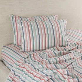 Hush-Stripe-Flat-Flannelette-Sheet on sale