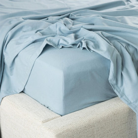 Hush-Plain-Blue-Fitted-Flannelette-Sheet on sale