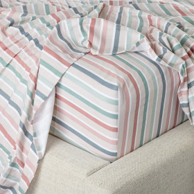 Hush-Stripe-Fitted-Flannelette-Sheet on sale