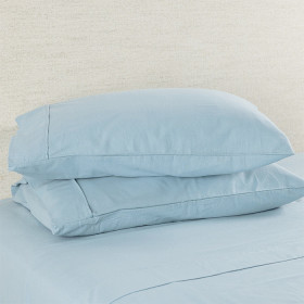 Hush-Plain-Blue-Flannelette-Pillowcase-Pair on sale