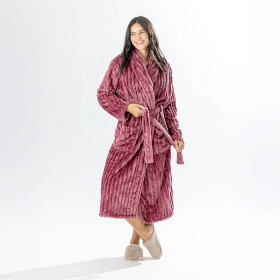 Design-Republique-Ribbed-Super-Plush-Bathrobe on sale