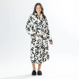 Amparo-Endless-Bows-Bathrobe-Ivory on sale
