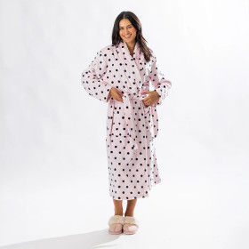 Design-Republique-Kellie-Spot-Plush-Bathrobe on sale