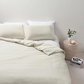 DeletePure-Simple-Cotton-Slub-Duvet-Cover-Set on sale