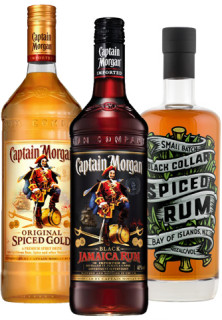 Captain-Morgan-Spiced-or-Dark-Rum-1L-or-Black-Collar-Spiced-Rum-700mL on sale