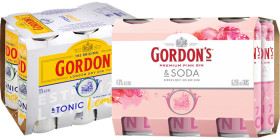 Gordons-Gin-Tonic-Slimline-7-or-Gordons-Premium-Pink-Gin-Soda-4-6-x-250mL-Cans on sale