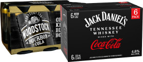 Woodstock-Cola-7-or-Jack-Daniels-Coca-Cola-48-6-x-330mL-Cans on sale