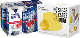 Kirin-Hyoketsu-Range-6-6-x-330mL-Cans-or-Clean-Collective-Range-5-6-x-250mL-Cans on sale