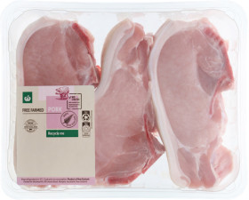 Woolworths-Free-Farmed-Pork-Loin-Chops on sale