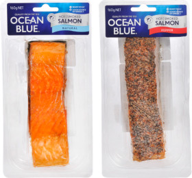 Ocean-Blue-Hot-Smoked-Salmon-160g on sale