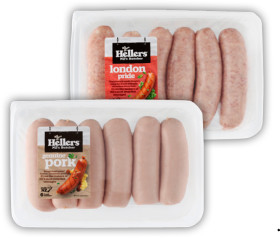 Hellers-London-Pride-or-Genuine-Pork-Sausages-6-Pack on sale