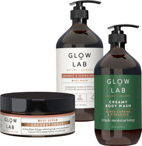 Glow-Lab-Body-Wash-900ml-or-Body-Scrub-200ml on sale