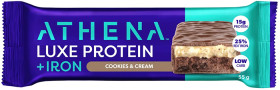 Athena-Luxe-Protein-Iron-Cookies-Cream-55g-bar on sale