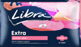 Libra-Extra-Pads-Super-with-Wings-12-Pack on sale