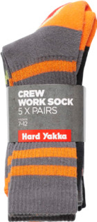 Hard-Yakka-Crew-Work-Socks-Pack-of-5 on sale