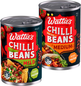 Watties-Chilli-Beans-420g on sale