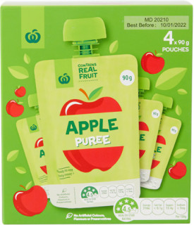Woolworths-Apple-Puree-Pouch-4-Pack on sale