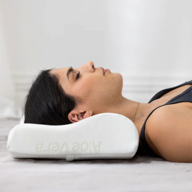 Solace-Aloe-Vera-Neck-Support-Contour-Pillow-With-Pillowcase on sale