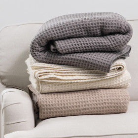 Eden-Westmere-220x240cm-Wool-Cotton-Waffle-Blanket on sale