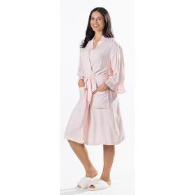 Gracious-Living-Self-Stripe-Bathrobe on sale