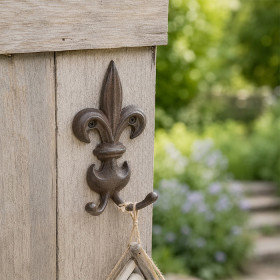 Outsidings-Barron-Fleur-De-Lis-Garden-Hook on sale
