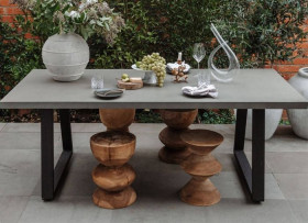 Home-Bazar-Elba-AluminiumPolystone-Dining-Table on sale