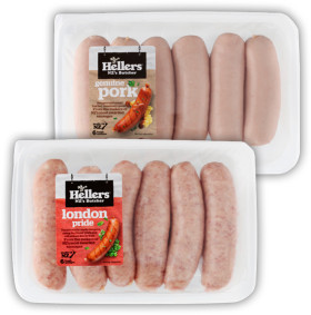 Hellers-London-Pride-or-Genuine-Pork-Sausages-6-Pack on sale