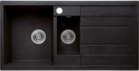 SINX-Noir-1000R-Double-Bowl-Sink-in-Black on sale