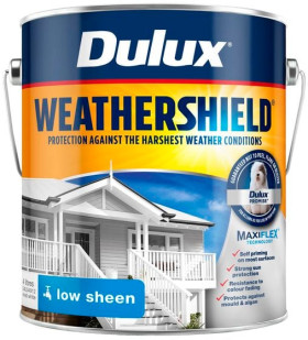 Dulux-4L-Vivid-White-Low-Sheen-Weathershield-Exterior-Paint-4L on sale