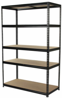 Pinnacle-Hardware-1830mm-x-1200mm-x-540mm-5-Tier-Adjustable-Shelving-Unit-in-Black on sale