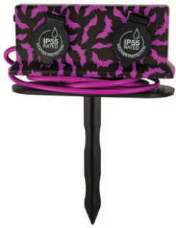 Arlec-4-Outlet-IP55-Garden-Stake-PinkBlack on sale