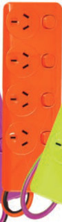 Arlec-4-Outlet-Individually-Switched-Powerboard-OrangeBlack on sale