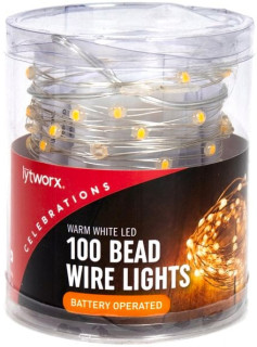 Lytworx-Warm-White-Battery-Operated-Bead-Wire-Lights-100-Pack on sale