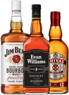 Jim-Beam-Bourbon-1125L-Evan-Williams-Black-Label-Bourbon-1L-or-Chivas-Regal-12yo-Blended-Scotch-Whisky-700mL on sale