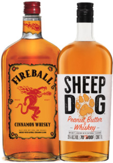 Fireball-Cinnamon-Whisky-1L-or-Sheep-Dog-Peanut-Butter-Whiskey-1L on sale