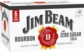 Jim-Beam-Zero-Sugar-Cola-48-6-x-330mL-Cans on sale