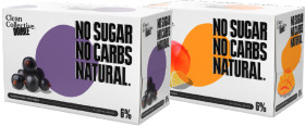 NEW-Clean-Collective-Double-Blackcurrant-or-Mango-Yuzu-with-Vodka-8-x-330mL-Cans on sale