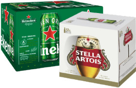 Heineken-12-x-330mL-Cans-or-Stella-Artois-12-x-330mL-Bottles on sale
